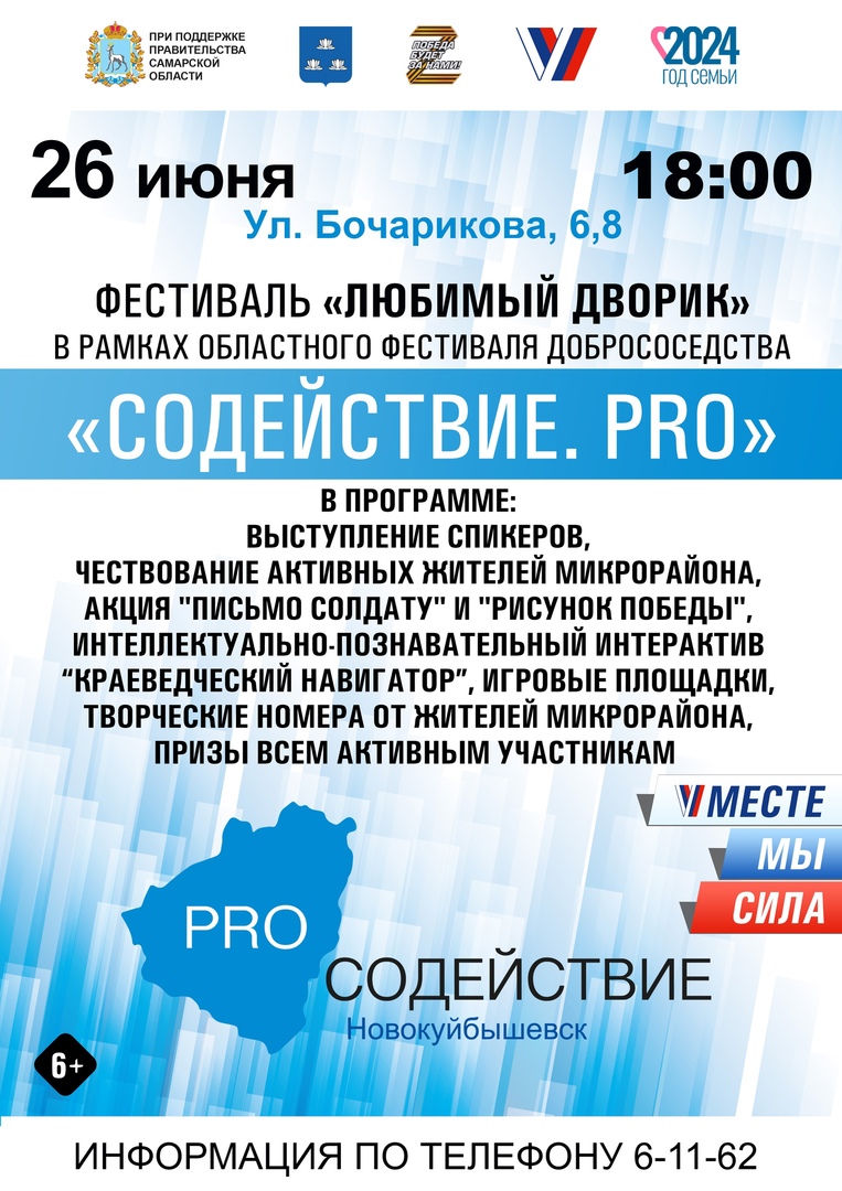 Фестиваль «Любимый дворик» в рамках областного фестиваля добрососедства  «Содействие. PRO» (0+) - Театрально-концертный комплекс 